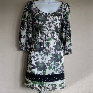 Anthropologie FEl | Green Floral Blouse